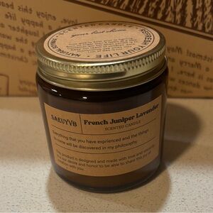 French Juniper Lavender Scented Candle